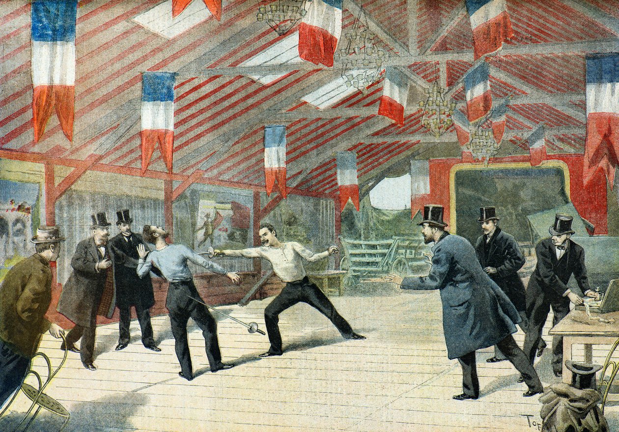 overlijden van Jules Hippolyte Percher,1895 (Illustratie) door Oswaldo Tofani