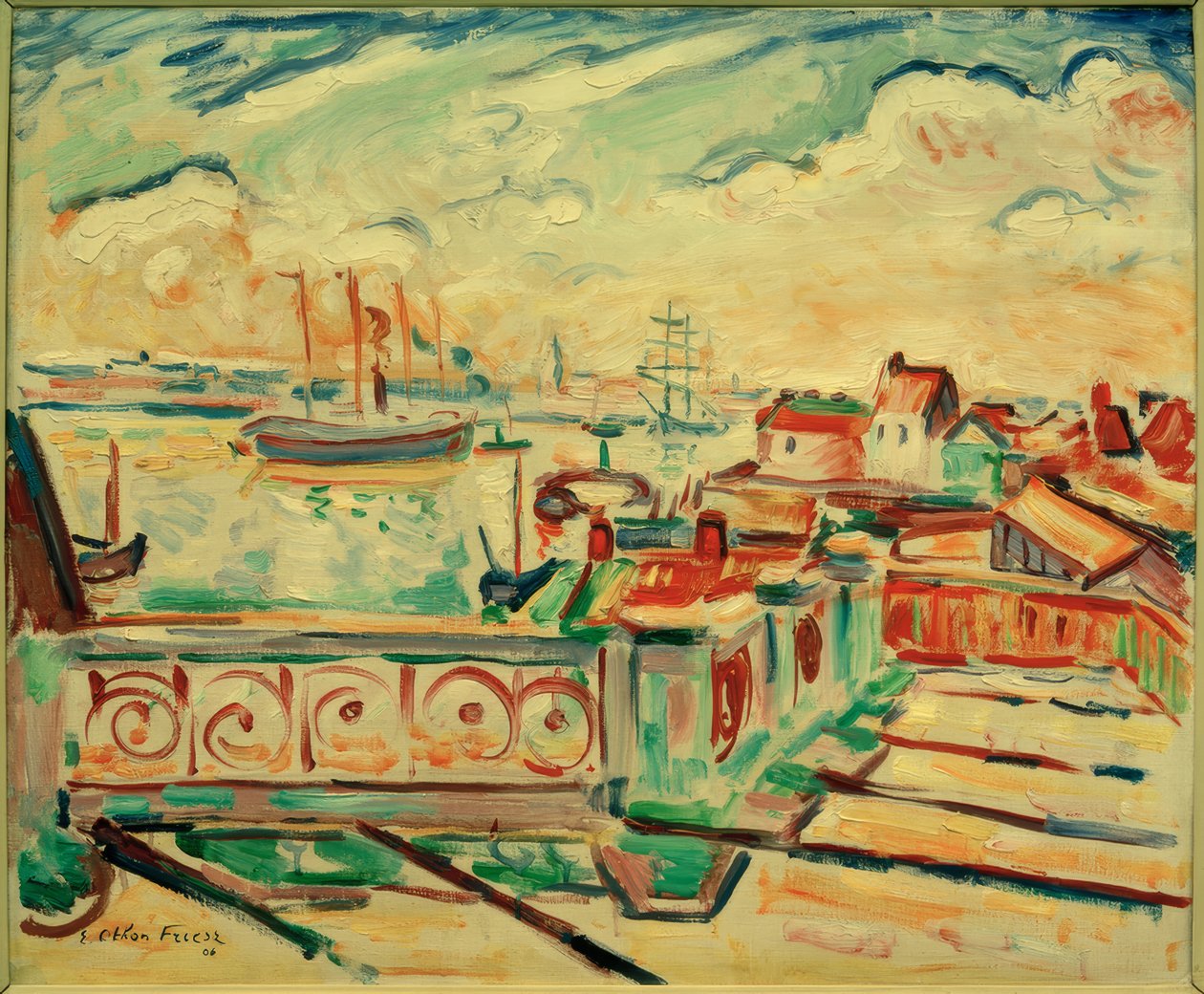 De haven van Antwerpen door Othon Friesz