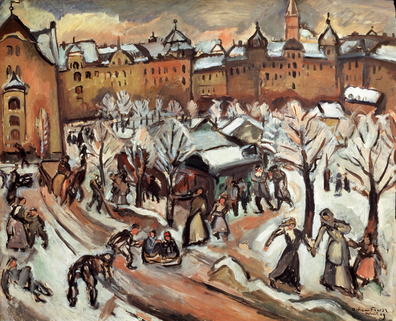 Sneeuw in München, 1909 door Othon Friesz