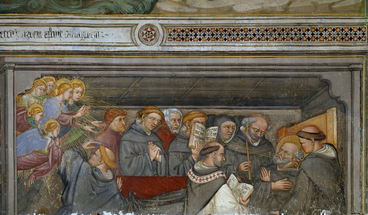 De dood van Sint-Augustinus door Ottaviano Nelli