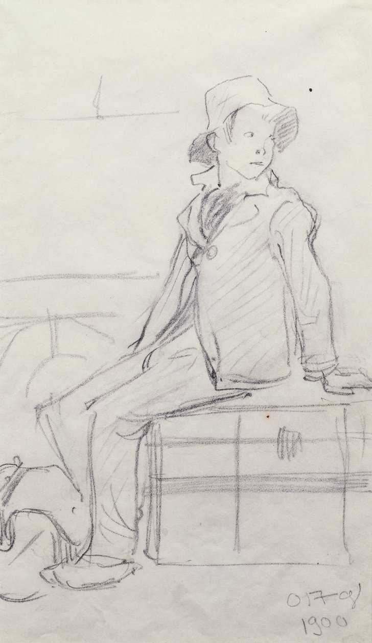 Kleine emigrant, 1900 door Ottilia Eva Adelborg
