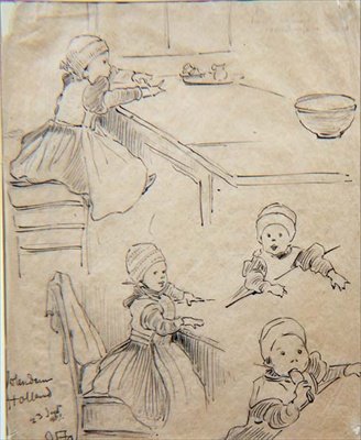 Kinderstudies door Ottilia Eva Adelborg