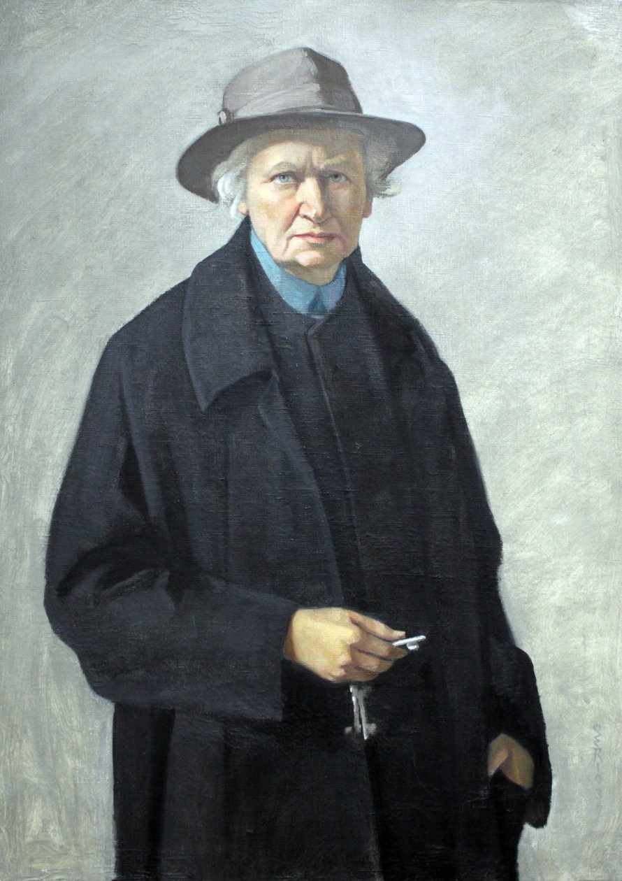 Zelfportret met sleutels door Ottilie Roederstein
