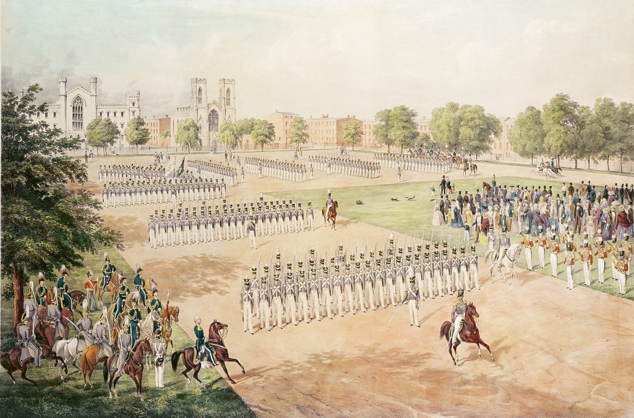 Nationale Garde van het 7e Regiment NYSM, gegraveerd door C. Gildemeister, 1852 door Otto Botticher