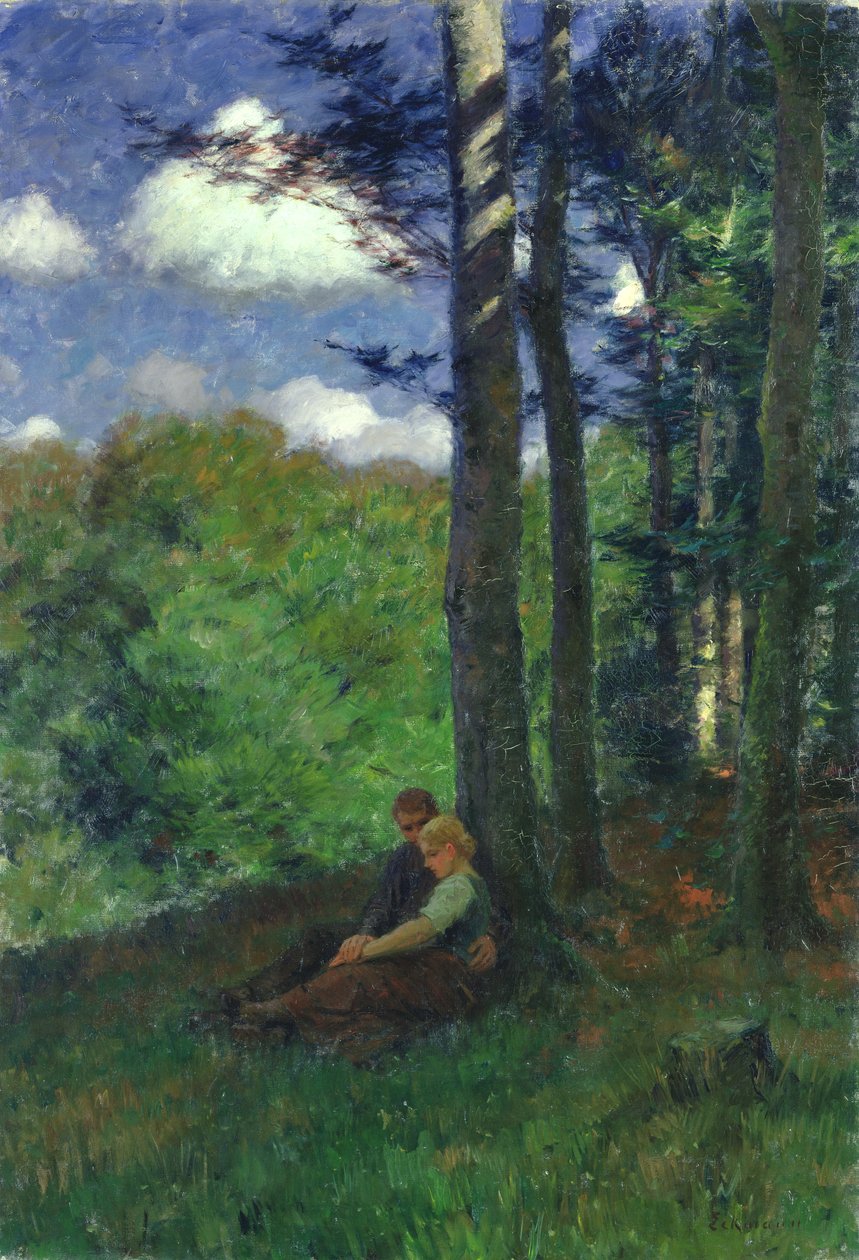 Jonge liefde, 1898 door Otto Eckmann