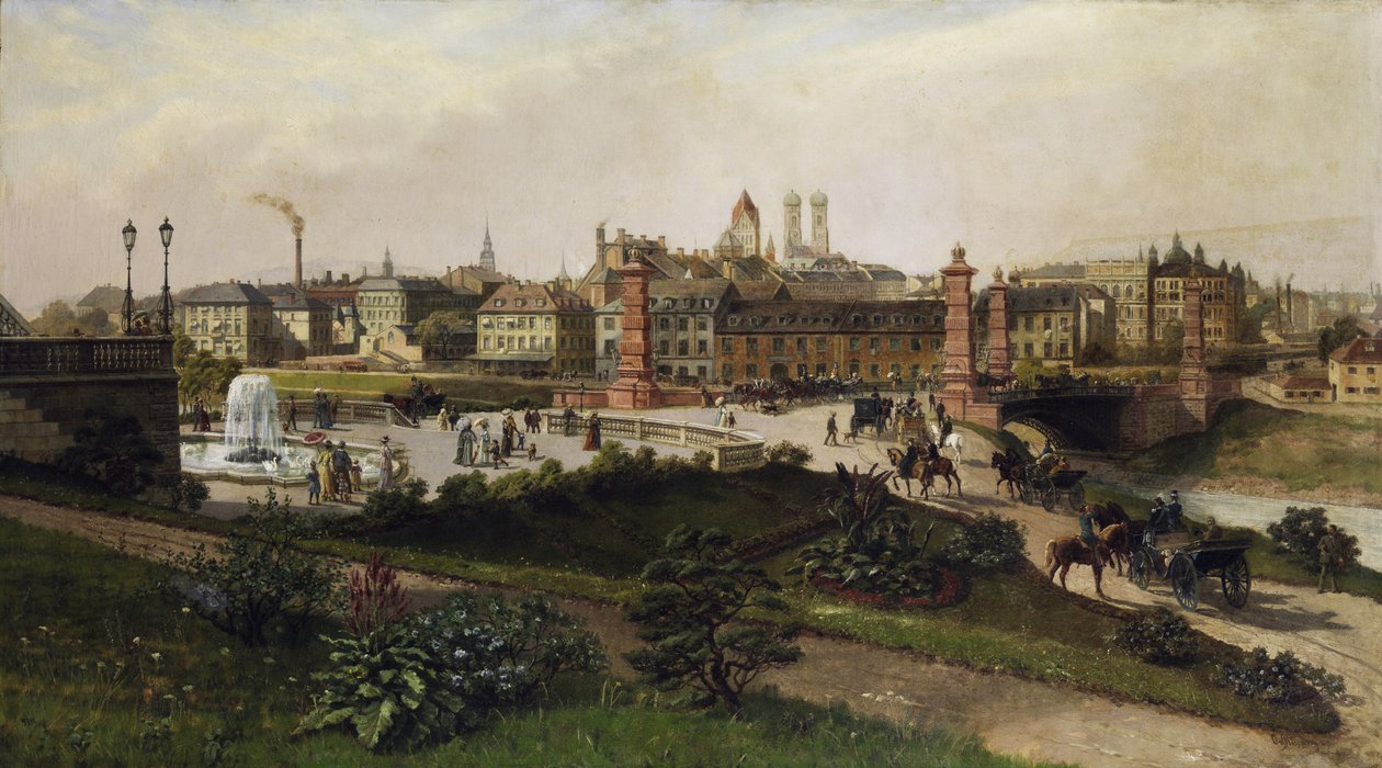 Uitzicht over München door Otto von Ruppert