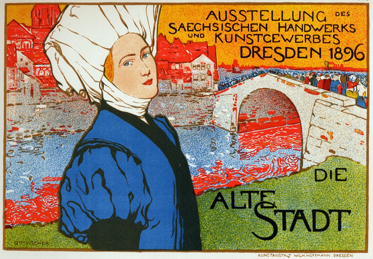 De industriële beurs van Dresden in Duitsland door Otto Fischer