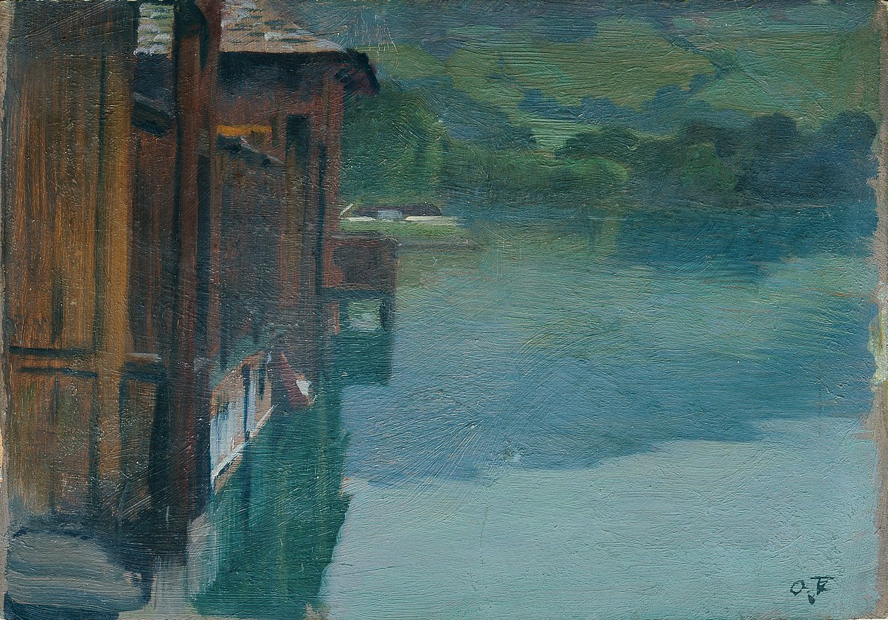 Badhuis in Gmunden door Otto Friedrich