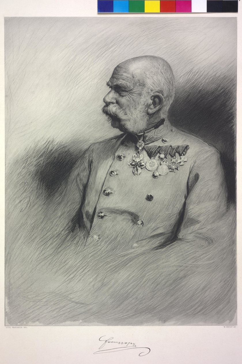 Keizer van Oostenrijk Frans Jozef I door Otto Friedrich