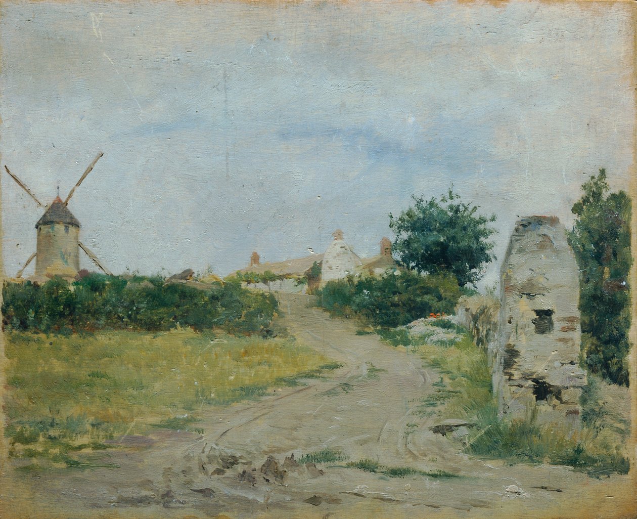 Landschap met windmolen door Otto Friedrich