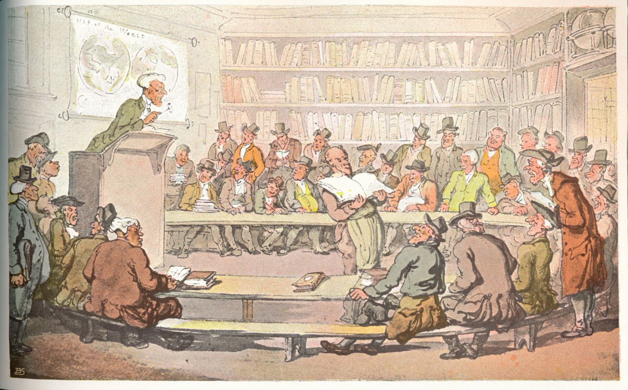 Een boekveiling, ca. 1810 door Otto Limited