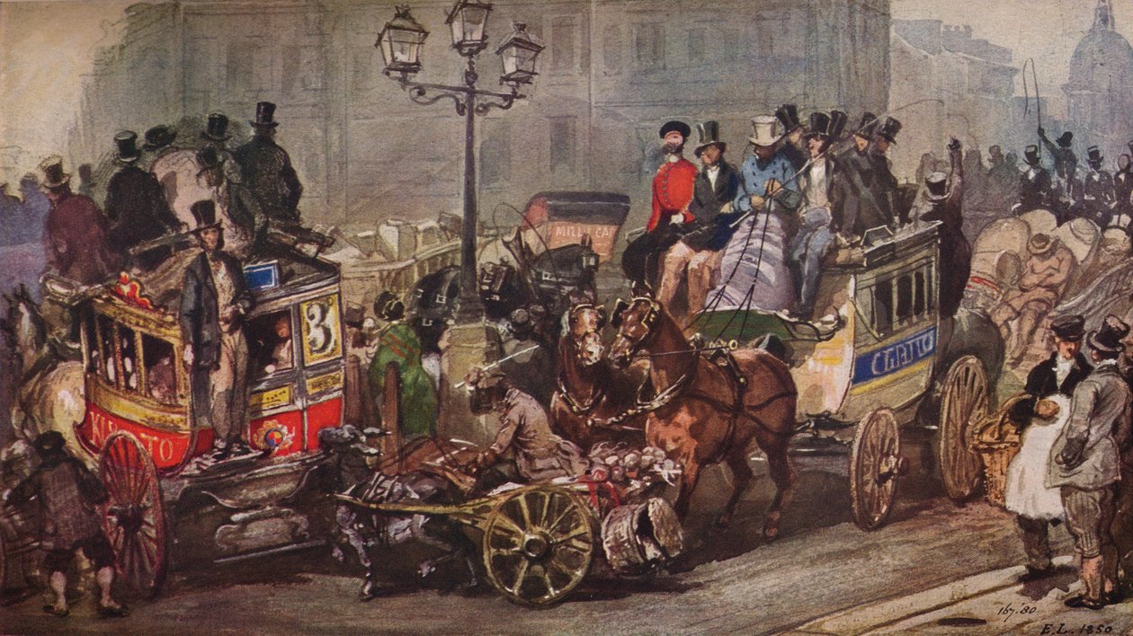 Scène bij Ludgate Circus, 1850 door Otto Limited