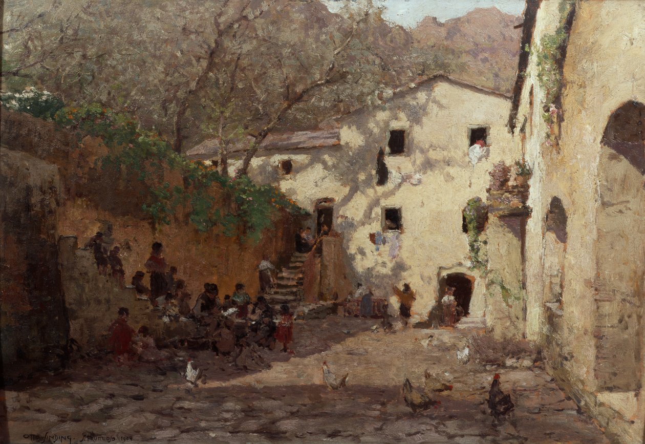 Dagelijks leven, Italië door Otto Ludvig Sinding