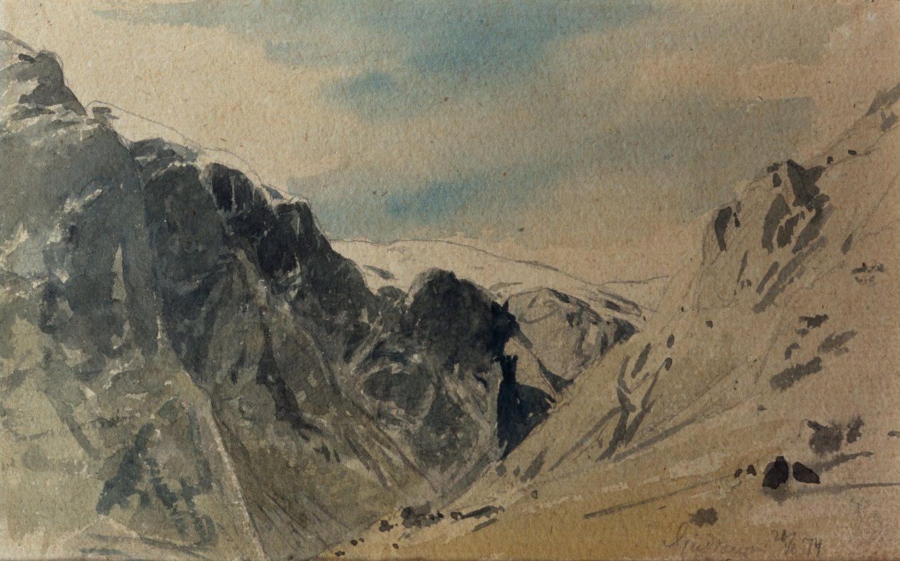 Bergschetsen door Otto Ludvig Sinding