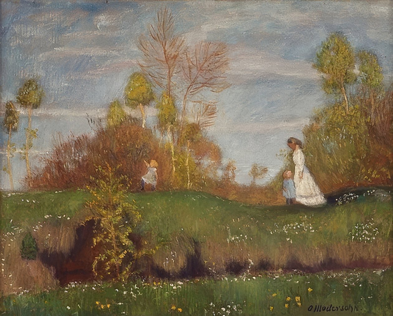 Zomer in het moeras door Otto Modersohn
