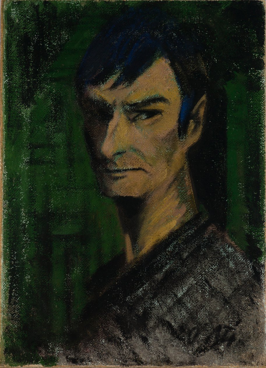 Zelfportret van links door Otto Mueller