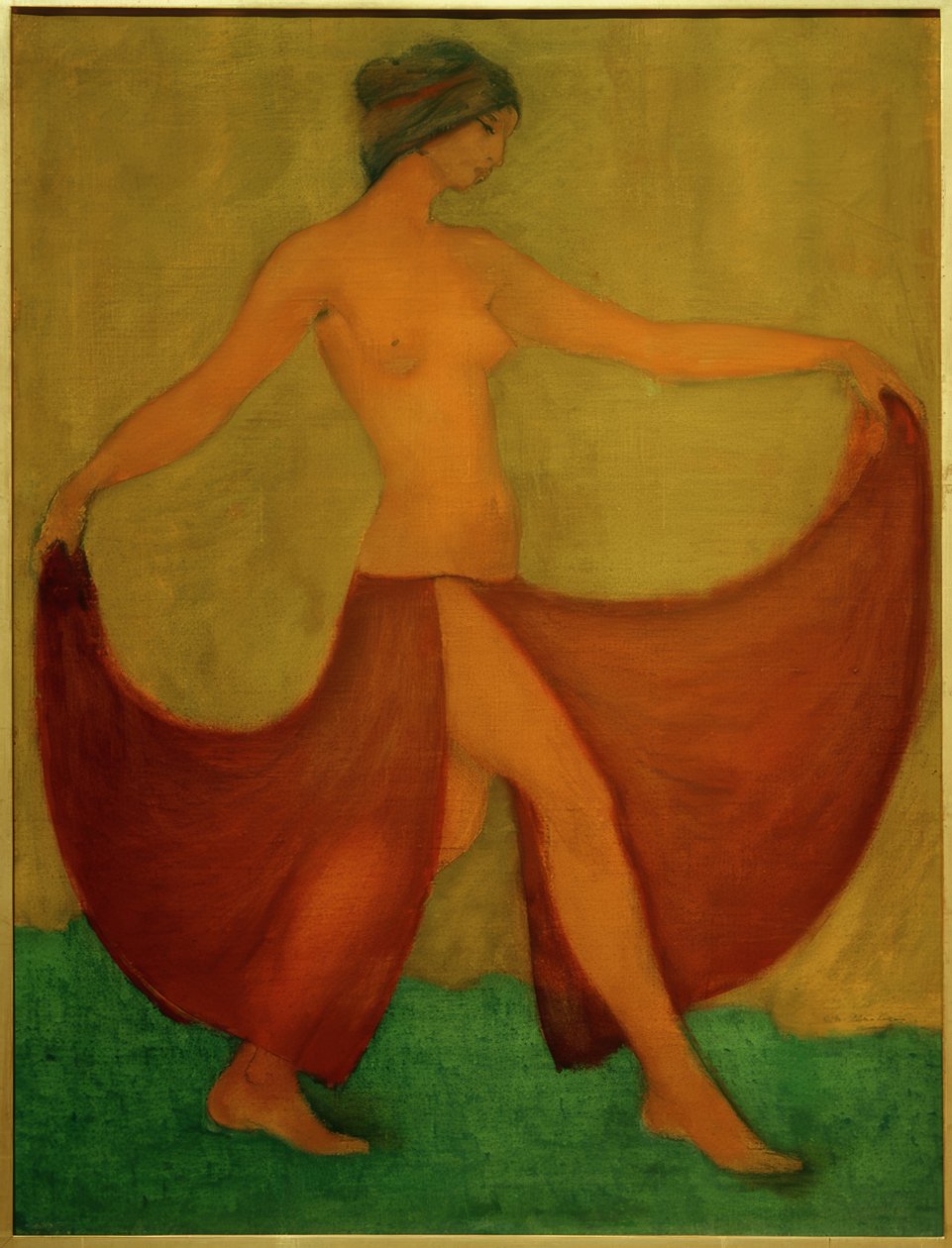 Dansers (Maschka) door Otto Mueller