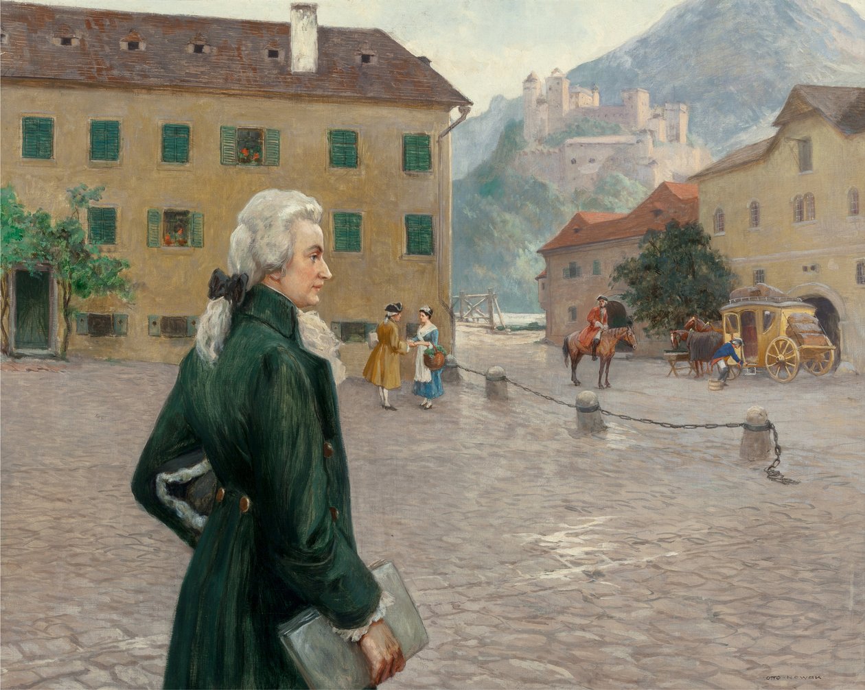 De jonge Mozart in Salzburg door Otto Robert Nowak