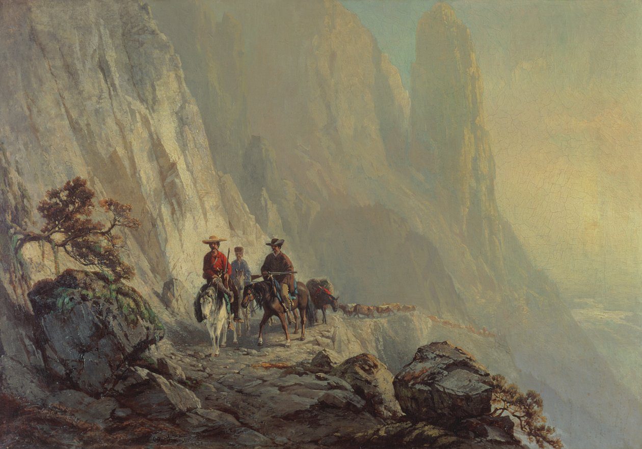 Langs de bergkam, 1870 door Otto Sommer
