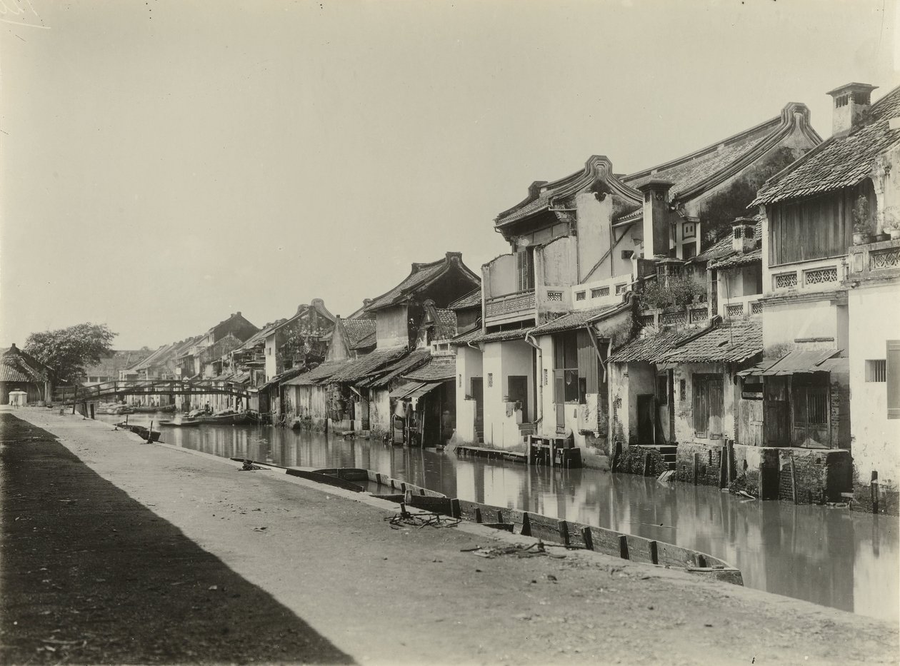 Chinese huizen in Batavia door Oudheidkundige Dienst