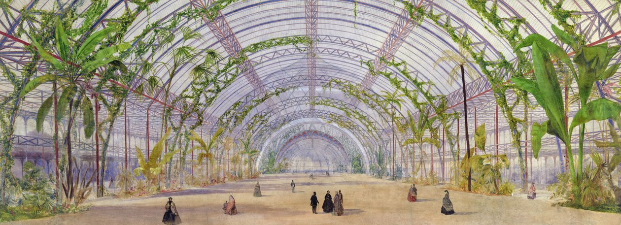 Interieurontwerp voor een kristallen paleis in het Parc de Saint-Cloud, c.1860-62 door Owen Jones
