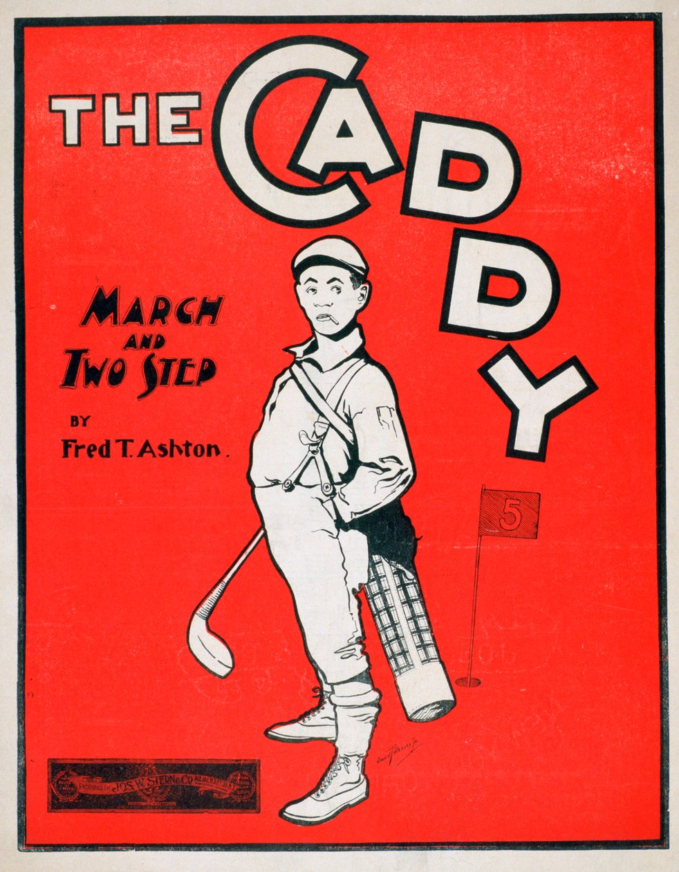 De caddy, bladmuziekomslag, 1900 door Owen T Reeves