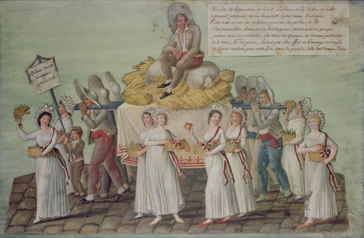 Het feest van de landbouw in 1796 in Parijs door P. A. and J.B. Lesueur