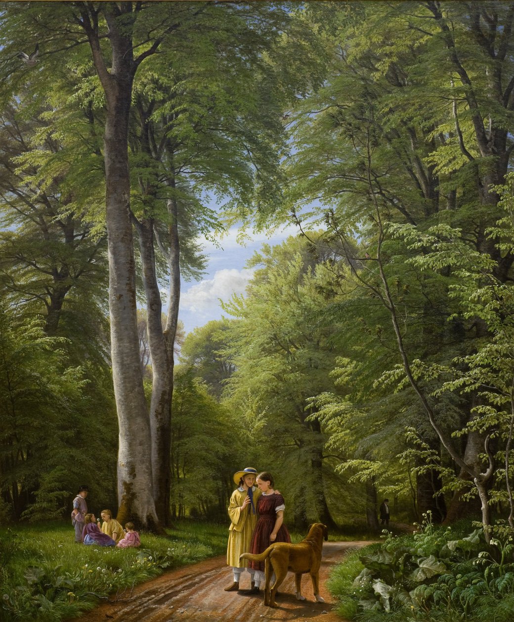 Een beukenbos in mei bij Iselingen Manor, Zeeland door P.C. Skovgaard