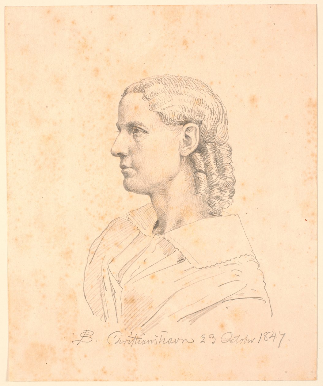 Portret van een dame door P.C. Skovgaard