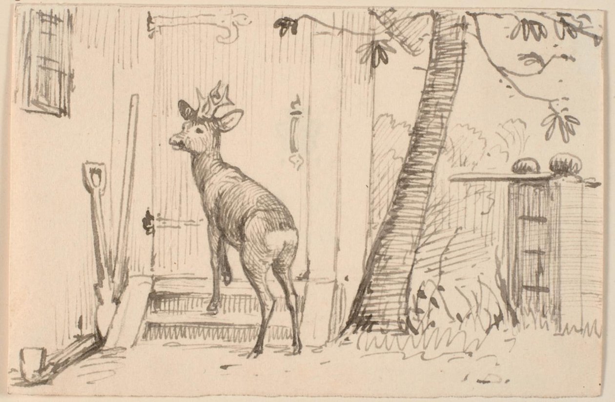 Het hert voor de deur door P.C. Skovgaard