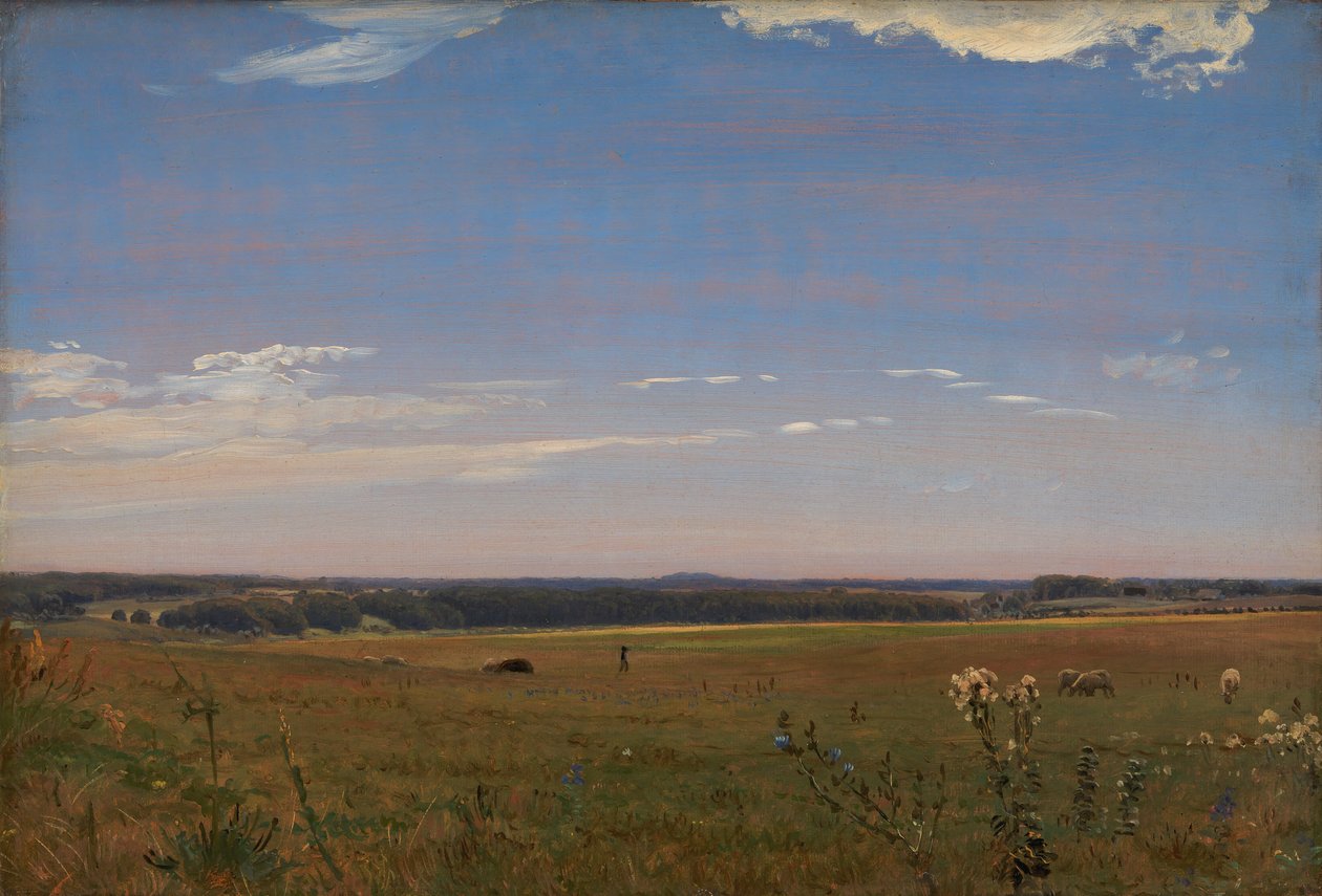 Uitzicht op het landgoed Beldringe door P.C. Skovgaard