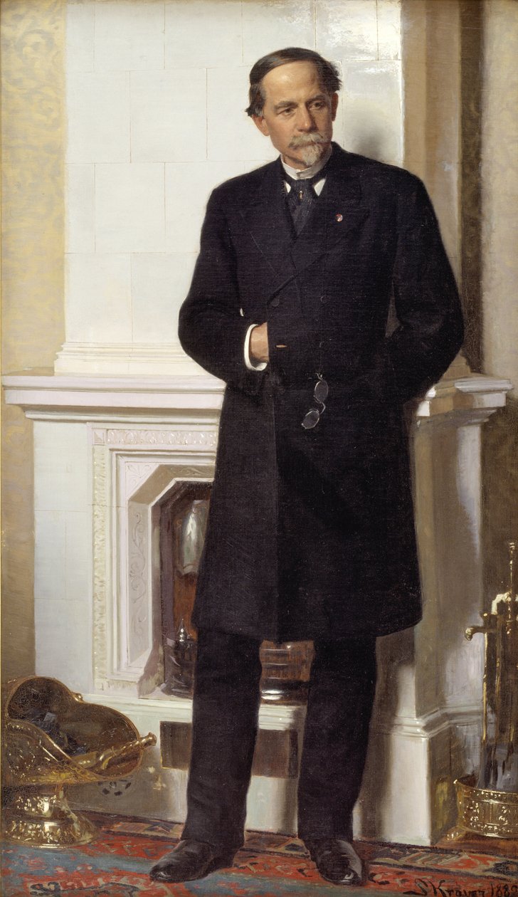 Portret van de architect F. Meldahl door Peder Severin Krøyer
