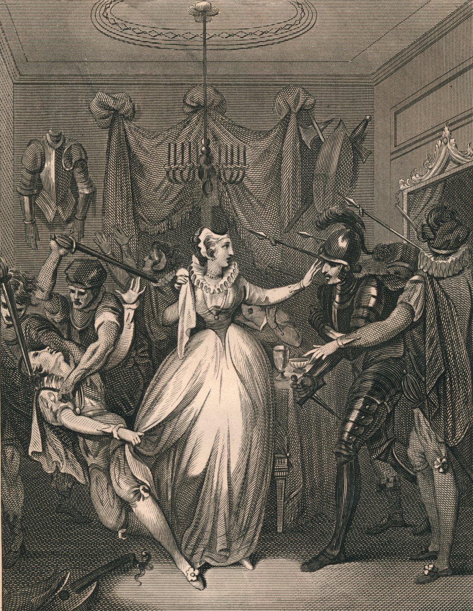 De dood van Rizzio, 1566, 1794-1812 door P Rothwell