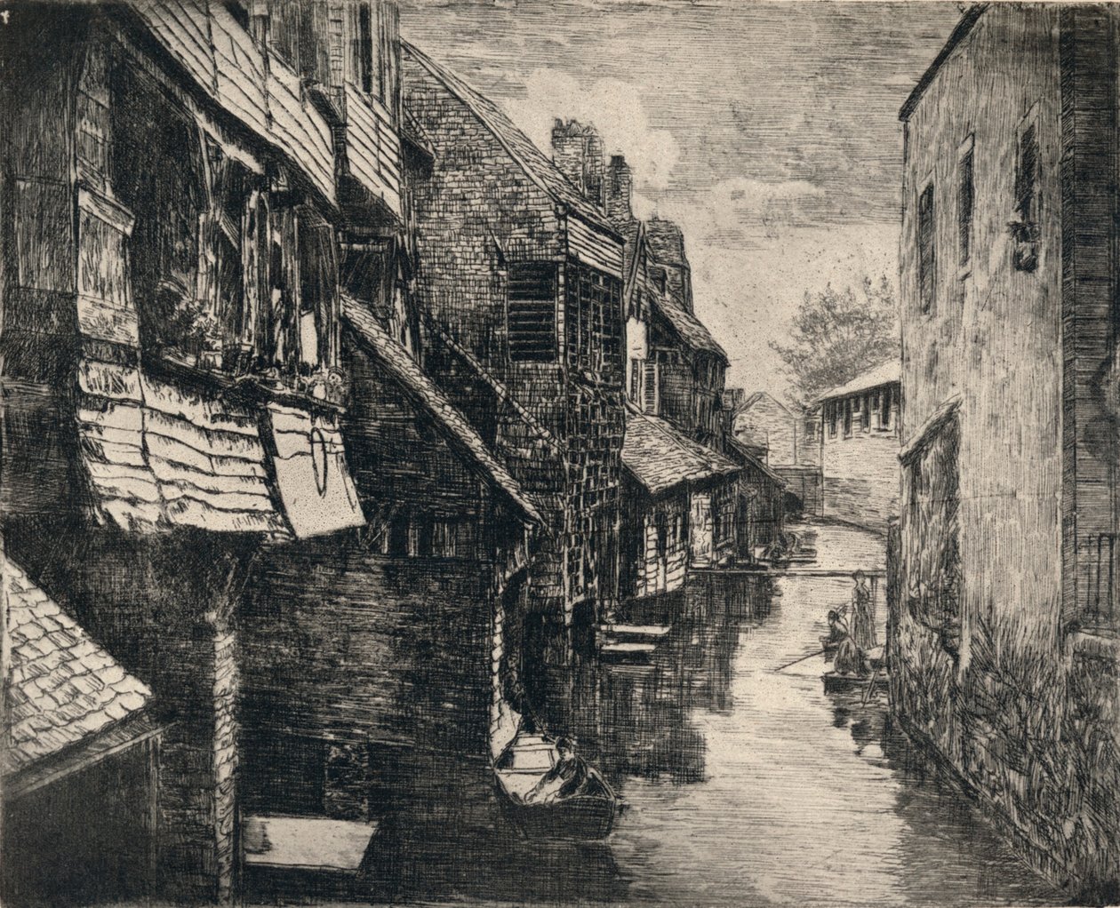 De Rivier Bievre bij Gentilly, 1915 door P Roy