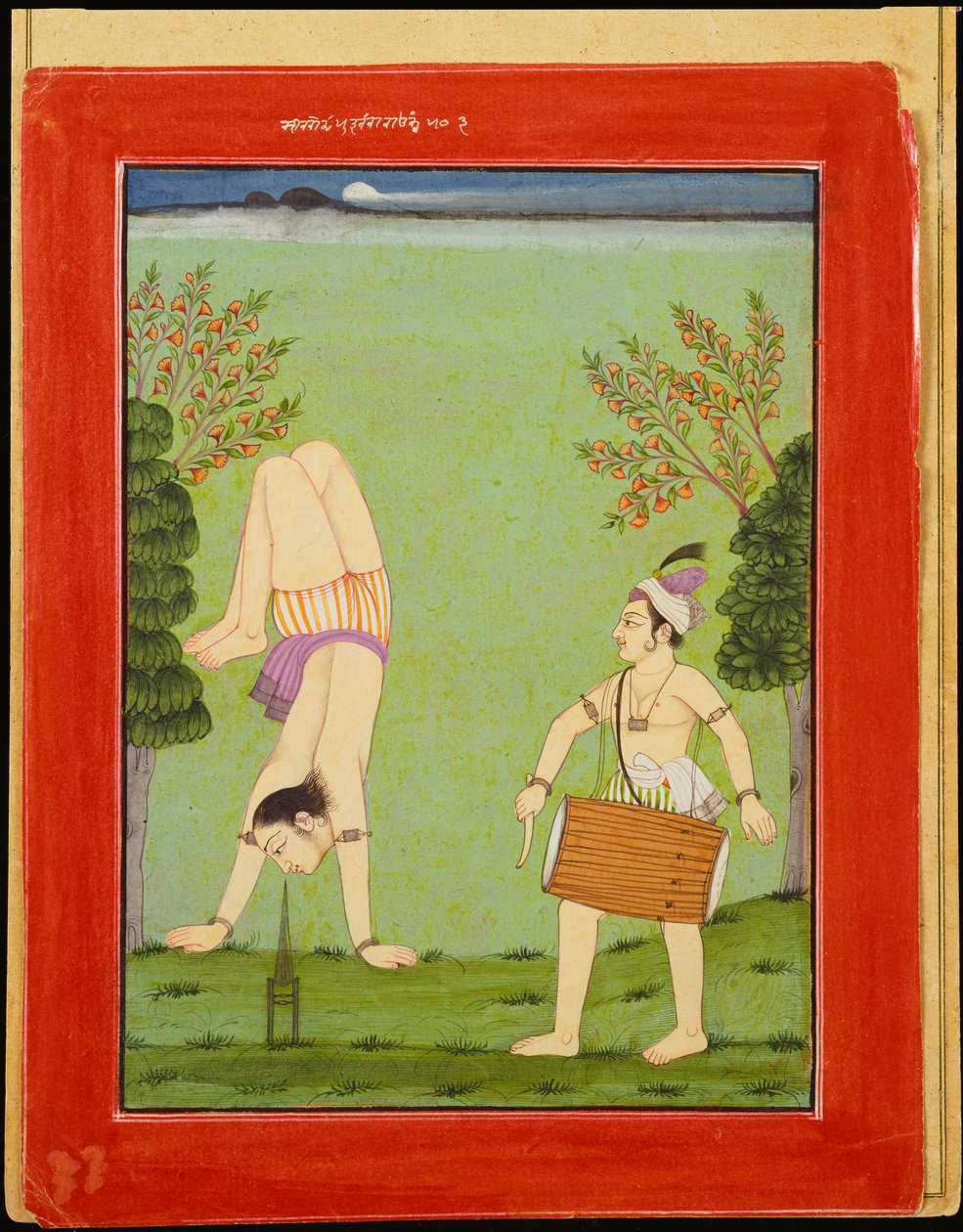 Gauda Raga: Derde Putra van Dipak, ca. 1750 door Pahari School