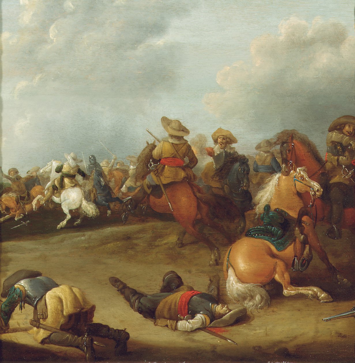 Een cavaleriegevecht door Palamedes Palamedesz
