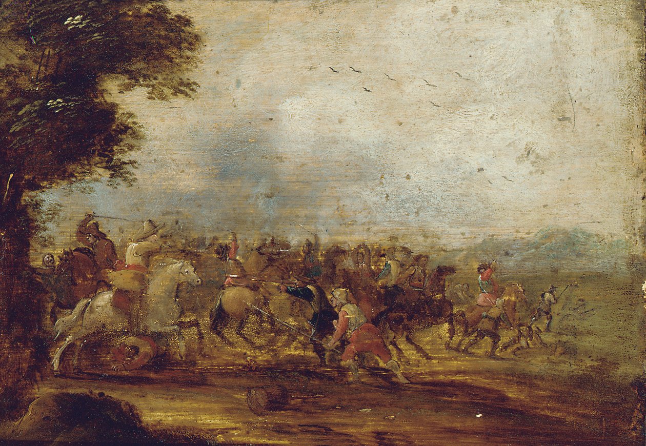 Een cavaleriegevecht door Palamedes Palamedesz