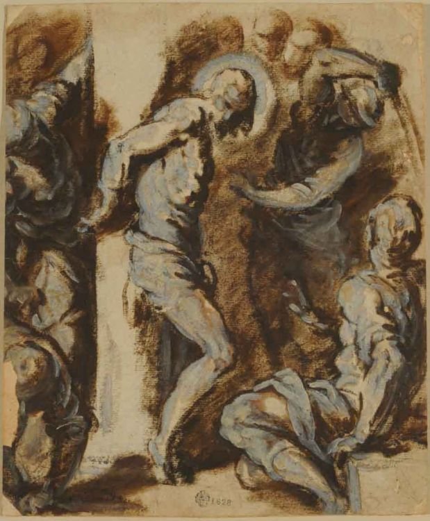 De geseling door Palma Il Giovane