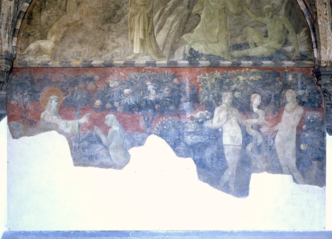 Adam en Eva, ca. 1424-25 door Paolo Uccello