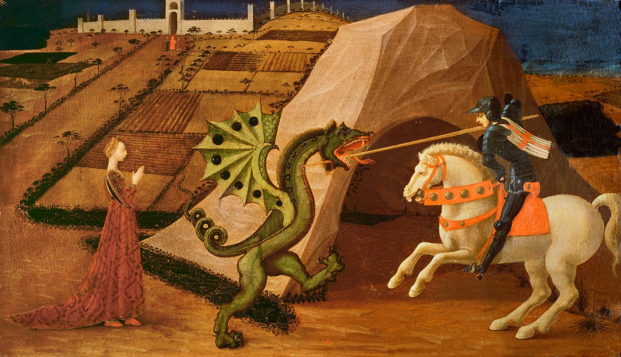 Sint-Joris en de Draak, c.1439-40 door Paolo Uccello