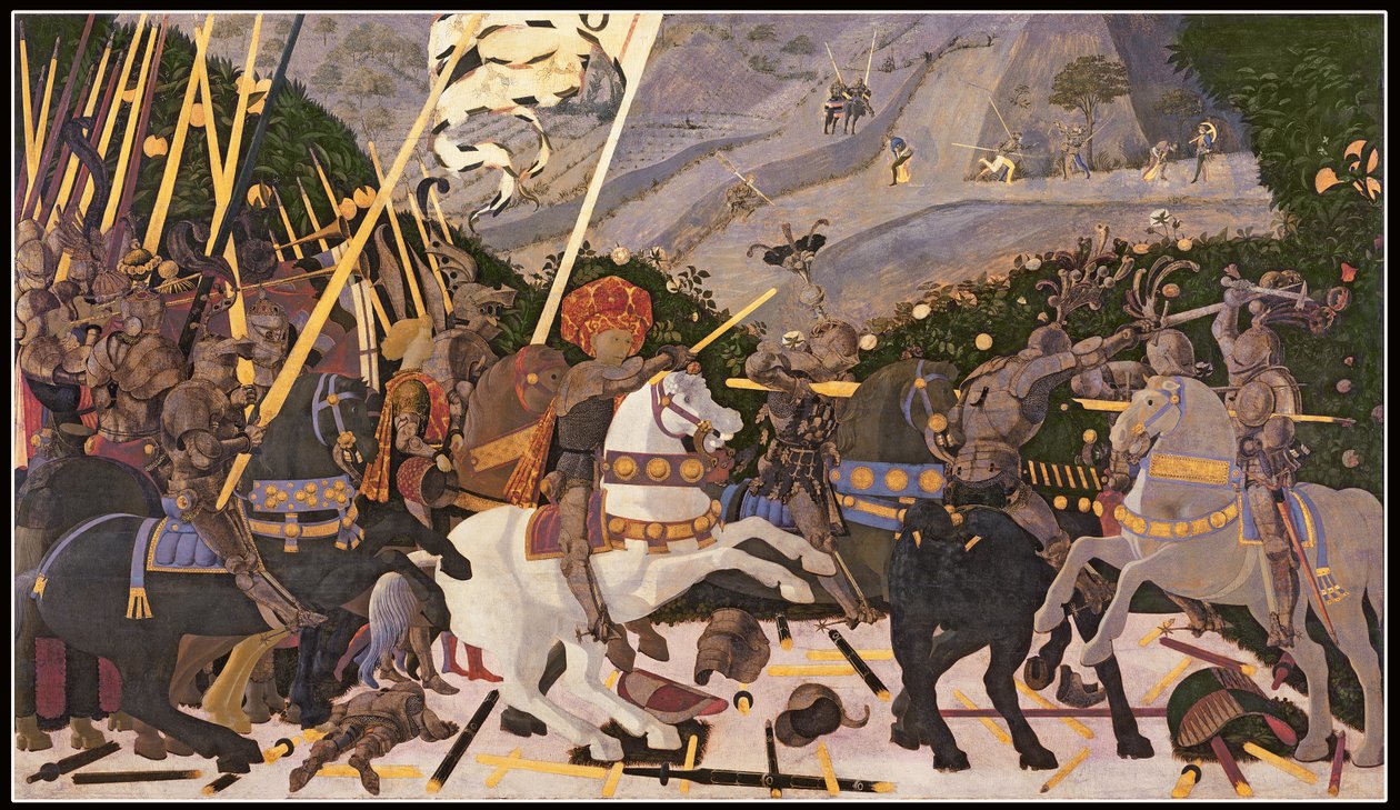 De Slag bij San Romano, c.1438-40 door Paolo Uccello