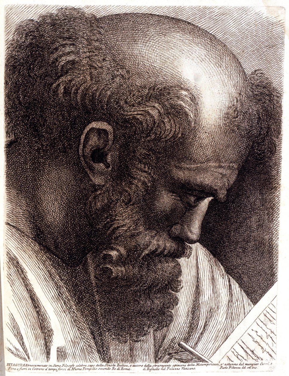 PITHAGORAS. 1757-1760 (gravure) door Paolo Fidanza
