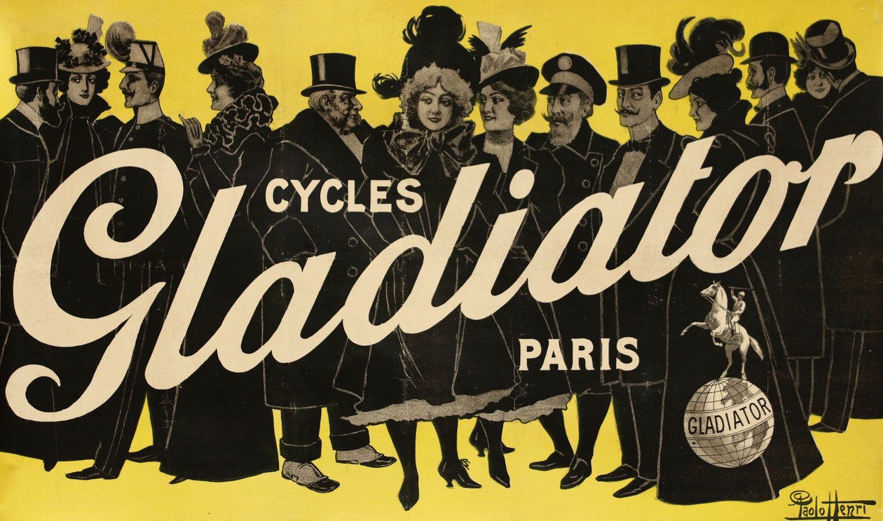 Cycles Gladiator, ca. 1900 door Paolo Henri