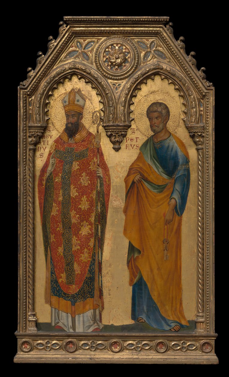 Heiligen Augustinus en Petrus door Paolo Veneziano