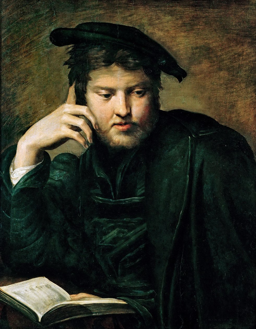 Man met een boek door Parmigianino