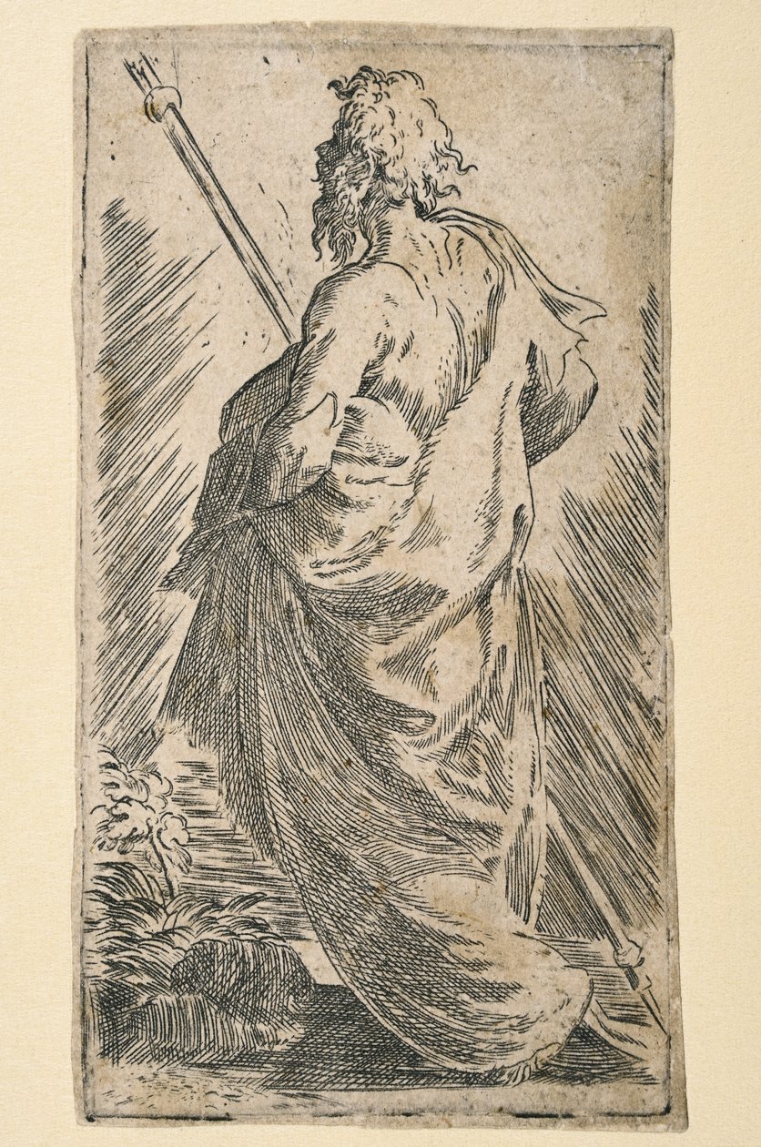 Sint Jacobus de Meerdere (ets) door Parmigianino