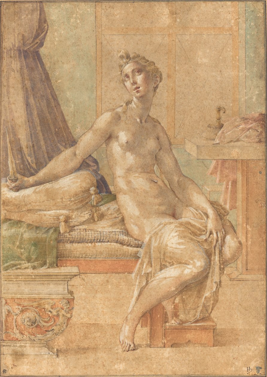 Lucretia door Parmigianino