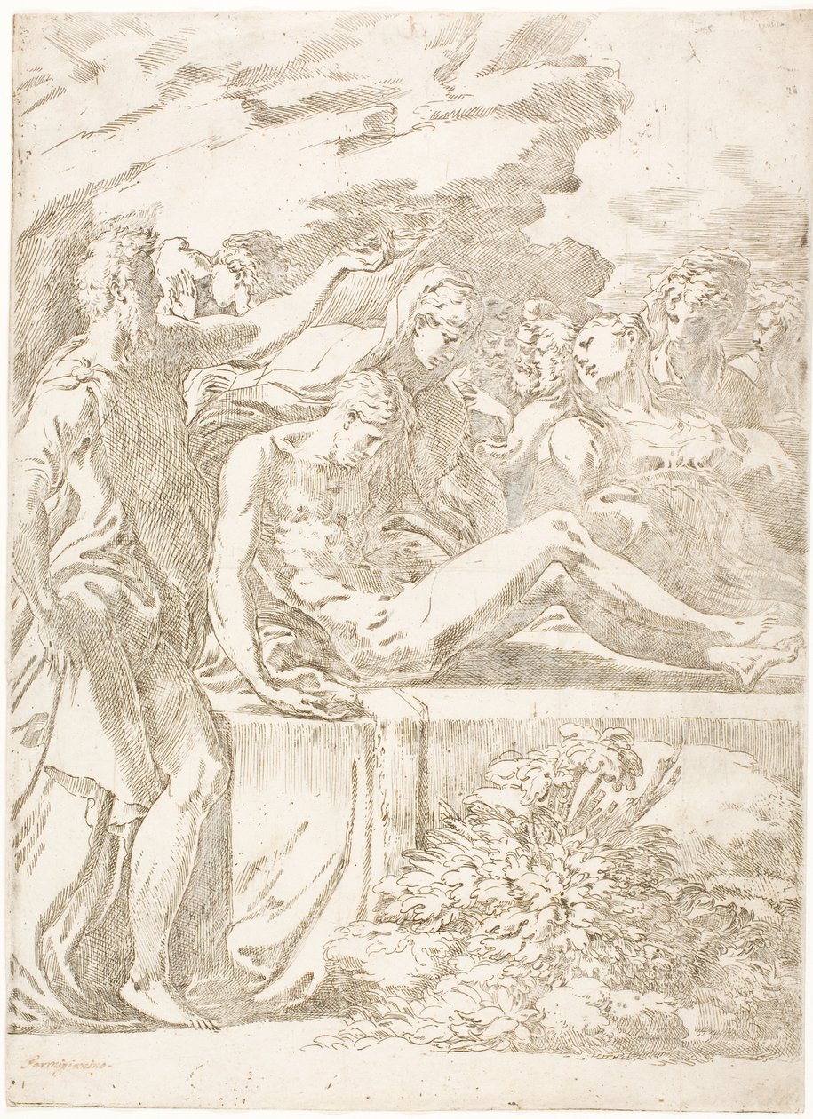 De graflegging door Parmigianino