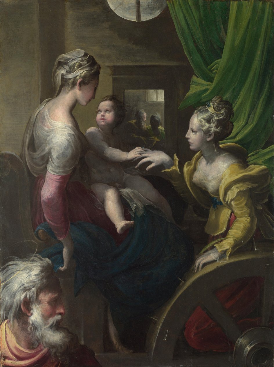 Het Mystieke Huwelijk van Sint-Catharina, ca. 1527-1530 door Parmigianino