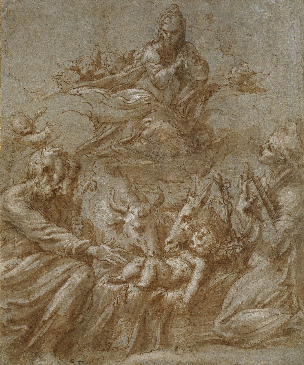 De geboorte van Christus, ca. 1520s door Parmigianino